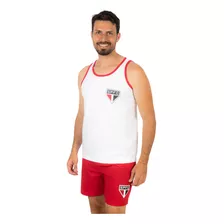 Pijama Masculino Regata De Algodão São Paulo Oficial