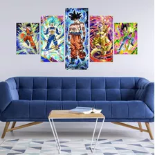5 Cuadros Canvas Dragon Ball Super Goku Gohan Golden Freezer
