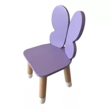 Cadeira Infantil Borboleta Pé Palito - Mdf