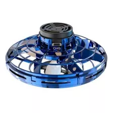 Disco Ufo Drone Voador Piao Bumerangue Spinner Brinquedo Led Cor Azul