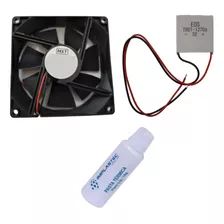 Kit 1 Placa Peltier 12706 + 1 Cooler 12v E 1 Pasta Térmica