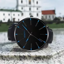 Reloj Metalico Hombre Minimalista Ilusio Of Time Black Plano