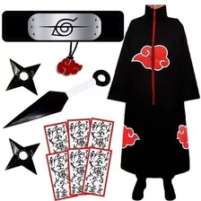 Mega Kit Itachi C/ Manto Akatsuki + Itens Cosplay Geek