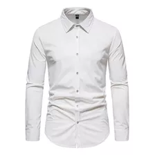 Camisa Casual De Pana De Manga Larga Para Hombre