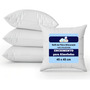 Kit 4 Enchimento Almofada 45x45cm Fibra Siliconada Antialérgico Branco Liso