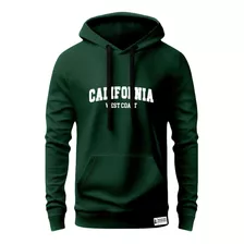 Casaco Moletom Canguru Califórnia Blusa De Frio Com Capuz