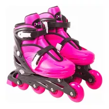 Patins Roller Ajustável Rosa P 29 A 32 Infantil Bel Sports 