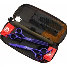 2 Tijeras 6peluqueria Profesional Purple Dragon C/estuche 