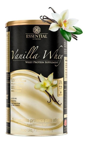 Suplemento Em  Pó Essential Nutrition  Vanilla Whey Proteína Sabor  Baunilha Em Lata De 900g