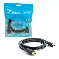 Cabo Hdmi De Alta Velocidade, 1.5m, V2.0, 4k- Fortrek Hdu202