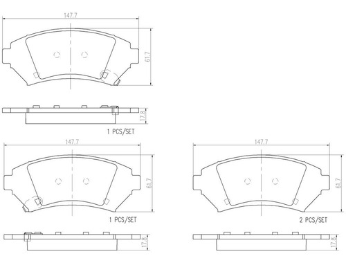 Set-4 Balatas Ceramica Delanteras Riviera V6 3.8l 97/99 Foto 2