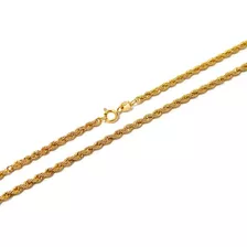 Corrente Cordão Baiano 45cm Em Ouro 18k Com Cor Amarelo