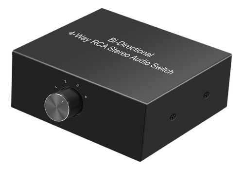 4 Puertos Bidireccional R L Rca Audio Switcher Box Para Dvd Foto 10
