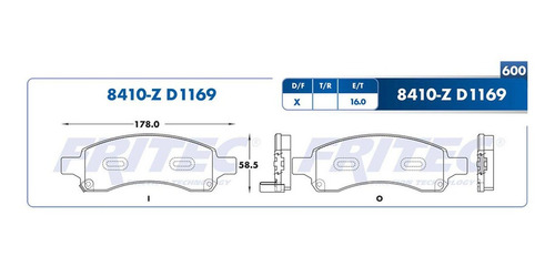 Balata Ceramica Delantera Buick Enclave  2008 - 2017 Foto 2