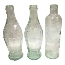 Tres Botellas Antiguas De Colección De Coca-cola