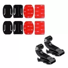 Kit Gopro Suportes Adesivos Curvos E Retos J Hook