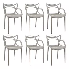 Kit 6 Cadeiras Allegra Para Sala Jantar Cozinha Jardim