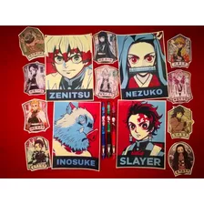 Paquete 17pz Kimetsu No Yaiba Demon Slayer Anime Poster Plum