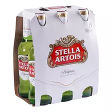 6 Pack Cerveza Stella Artois Botella 330cc