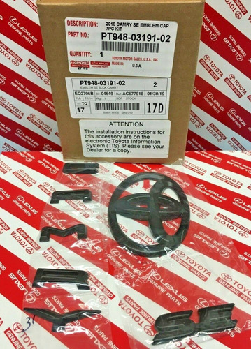 2018-2023 Toyota Camry Se Blackout Emblem Overlay Kit Ge Ttg Foto 2