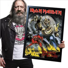 Poster Quadro Com Moldura Iron Maiden 75 A2 60x42cm