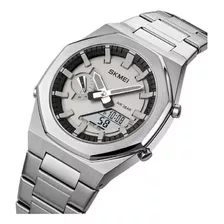 Reloj Skmei 1816 Acero Plateado Hombre Elegante Cronometro