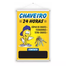 Banner Chaveiro Placa Loja Cópia Chave Faixa Placa Cartaz