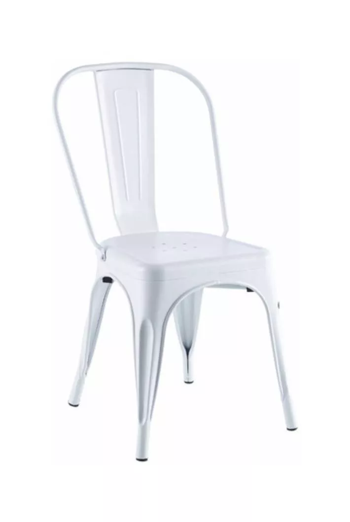 Cadeira De Jantar Begônia Tolix, Estrutura De Cor  Branco, 2 Unidades
