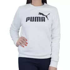 Blusa Feminina Puma Moletom Logo Crew Branca - 586784