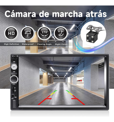 Estreo Auto 2 Din Carplay Manos Libres Radio Receptor Mp5 Foto 3