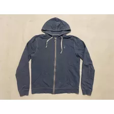 Campera Penguin Talle M Hoddie Capucha Azul