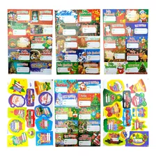 100 Stickers Tarjetas De Regalo Navideñas Adhesivas