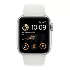Apple Watch Se Caixa Prateada 40mm Pulseira Esportiva Branca