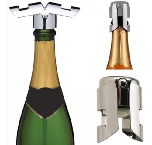 Tampa Para Champagne Espumante Rolha Inox Designe De Luxo