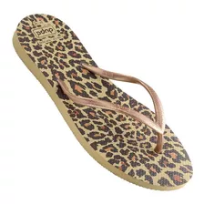 Chinelo Feminino Dupé Animal Print Onça