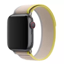 Correa Trail Para Apple Watch 38 / 40 / 41 Mm - Color Gris / Amarillo - Todas Las Series