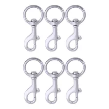 6pcs Clips De Material Acero Inoxidable Giratorios De