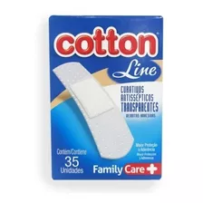 Curativos Antisséptico Transparentes Cotton Line 35 Unidades Nome Do Desenho Transparente