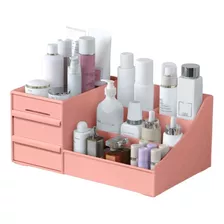 Organizador Mesa Porta Treco Caneta Gaveta Escritório Multiu Cor Rosa