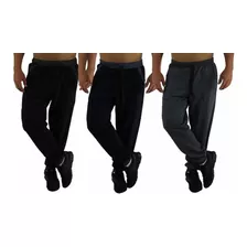 Kit 3 Calça Moletom Flanelado Academia Masculina Premium Top