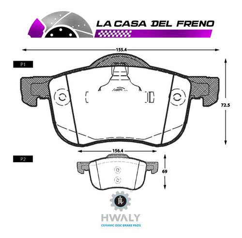 Pastilla De Freno Delantera Volvo S80 2.0 1998-2006 Foto 3