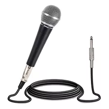 Microfono Vocal Dinamico Pyle Pro Pdmic58 Con Cable Plug 1/4