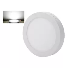 Lampara Sobreponer Led 9w Plafon Luz Blanca Redonda 12cm Color Blanco