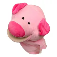 Fantoche Pig Porco Boneco Pelúcia De Mão Teatro 25cm