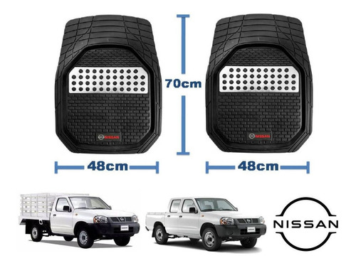 Tapetes 4pz Charola 3d Logo Nissan Pickup D22 2009 A 2014 Foto 2