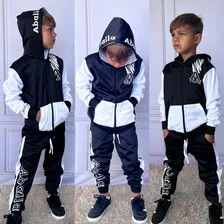 Conjunto Blusa Moletom Casaco Infantil Masculino Inverno Top