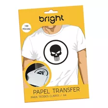 Papel Transfer Para Camiseta A4 Tecidos Claros Bright 100fls