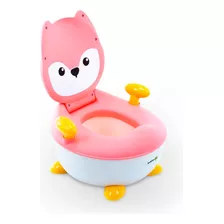 Troninho Infantil Menina Fox Potty Pinico Rosa Com Tampa