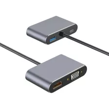 Adaptador Usb-c A Hdmi Vga Usb Celular Tablet Pc Windows