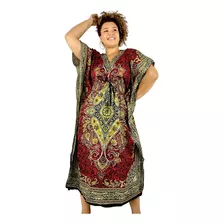 Vestido Kaftan Indiano Longo Plus Size Linha Premium Gg 131